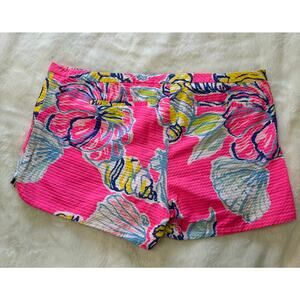 Lilly Pulitzer Adie Shorts in  "Swept by the Tides" Floral and Shell Print